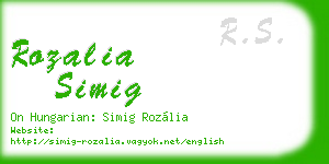 rozalia simig business card