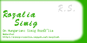 rozalia simig business card